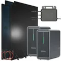 Produktbild: SUNNIVA® 1840W Balkonkraftwerk mit 4.48 kWh Speicher Marstek 2x B2500-D, BIFAZIAL FULLBLACK komplett Steckdose, PV Solaranlage Komplettset mit Solarspeicher, 4x 460W N-Type Glas-Glas Bifacial Module
