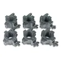 Produktbild: FLEXI CLAMP Set (6 Stück) - Kunststoff-Klammer f. Traversen, Half-Coupler 50/35mm … (schwarz)