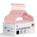 Produktbild: Blumtal Kleiderbügel 20 Stück - 360° Drehbar und Belastbar - Platzsparend und Rutschfest - Rosa Mit Samtbezug - Hangers