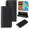 Produktbild: LBH Handyhülle für Huawei P30 Pro mit Karten- und Geldfach Smartphone Hülle mit Standfunktion Flip Case Wallet Schutzhülle Magnetverschluss Schwarz