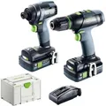 Produktbild: Festool Combo-Kit TID 18 HPC 4,0 I-Set T18, Akku, 18V/4Ah, inkl. TID 18 + T 18+3, 2 Akkus und Koffer