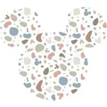 Produktbild: Disney Selbstklebende Runde Tapete Micky Maus Rosa Blau und Beige Ø 125 cm 612751