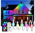 Produktbild: Sunicol LED Stripe Smart RGBIC Wasserdicht Permanente Außenbeleuchtung, 15M/30M/45M, Musik Sync, Timer, APP & Fernsteuerung LED Strip für Garten, Party