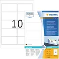 Produktbild: HERMA Wiederablösbare Etiketten 10307 Selbstklebend DIN A4 Weiß 9,6 x 5,08 cm 100 Blatt à 10 Etiketten