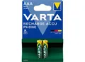 Produktbild: VARTA Telefonakku, wiederaufladbar, AAA, 800 mAh, VE 2 Stk, ab 10 VE