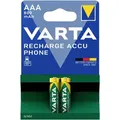 Produktbild: Varta - Rech.ac.phone Aaa800mah Bli2 Micro (aaa)-akku Nimh 800 Mah 1.2 V 2 St.