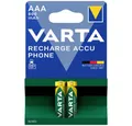 Produktbild: VARTA Varta RECH.AC.Phone AAA800mAh BLI2 Micro (AAA)-Akku NiMH 800 mAh 1.2 V Batterie