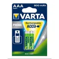 Produktbild: Varta Phone Accu AAA Micro Ni-Mh Akku 2er Pack 800 mAh für schnurlose Telefone