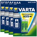 Produktbild: 2x VARTA Phone-Akku 56398 Micro AAA HR03 800mAh NiMH 4 Stück = 8 Akku`s!
