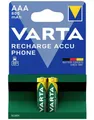 Produktbild: 2er VARTA PHONE Accu AAA 800maH HR03 Micro 1.2V NiMH DECT Telefon Akku 58398