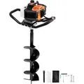 Produktbild: VEVOR Erdbohrer mit Benzinmotor, 52 CC, 1450 W, Benzinbohrer mit 8-Zoll-Bohrkronen und 1 Verlängerungsstange, Lochbohrer für Pfostenzäune für Ackerland, Gartenpflanzen, Orange+Schwarz
