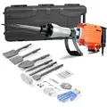 Produktbild: VEVOR Hochleistungs-Betonbrecher Abbruchhammer 2200 W, Elektroabbruchhammer, Bohrhammer Betonhammer Stemmhammer 1400 BPM, inkl. 6 Meißel Spitzmeißel, Flachmeißel, Schabemeißel für Schiefer, Beton usw.