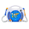 Produktbild: Bobby Joey CD-Player für Kinder mit 2 Mikrofonen zum Mitsingen MP3, SD, USB Blau