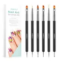 Produktbild: 6 Stücke Doppel Ende Nagel Pinsel Nail Art Pinsel und Dotting Tool Set Nagel ...