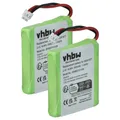 Produktbild: vhbw 2X NiMH Akku Set 600mAh (2.4V) kompatibel mit Medion Life S63006, S63008, S63022, Slim 500, X680 schnurlos Festnetz Telefon - Ersatz für 5M702BMX, GP0827, GPHP70-R05