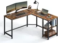 Produktbild: VASAGLE Schreibtisch L-förmiger Computertisch Eckschreibtisch mit 2 Ablagen LWD72X