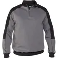 Produktbild: DASSY® Basiel Zweifarbiges Sweatshirt - zementgrau/schwarz - XS
