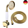 Produktbild: CIENCIA Duschkopf Messing Handbrause Hochdruck Duschbrause 1/2 zoll Gold