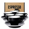Produktbild: 6x Espressotassen | Schwarz | Italian Style | dickwandig  schwer | spülmaschi...