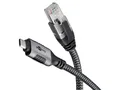 Produktbild: GOOBAY Ethernet-Kabel CAT6 USB-C 3.1 auf RJ45, 1m, schwarz/silber