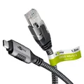 Produktbild: 5er Set Ethernet-Kabel USB C 3.1 auf RJ45, 1 m verbindet Router mit USB C
