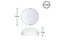 Produktbild: Oktaplex lighting LED Deckenleuchte Base Mini IP65, 9W 800lm, LED fest verbaut, Neutralweiß 4000K, LED Rundleuchte Deckenleuchte Kellerleuchte weiß Kellerlampe