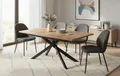 Produktbild: B&D home Esstisch LARS, Metallgestell schwarz oder weiß, ausziehbar 120-160cm, 4-6 Personen