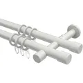 Produktbild: GARDINENSTANGE Prestige Santo 100 cm, 2-läufig, 20 mm Ø Weiß