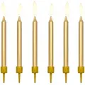 Produktbild: Geburtstagskerzen Glatt, Gold, 6cm (1 Packung / 6 Stk.)