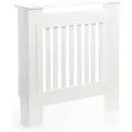 Produktbild: Heizkörperverkleidung Weiß 78 X 19 X 82 Cm, Heizkörperabdeckung Aus Mdf, Holzverkleidung Für Heizkörper In Lamellenoptik - Toboli