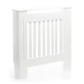 Produktbild: Toboli Heizkörperverkleidung weiß 78 x 19 x 82 cm, Heizkörperabdeckung aus MDF, Holzverkleidung für Heizkörper in Lamellenoptik