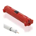 Produktbild: PremiumX Abisolierer XCon CS-10 Universal Kabel Abisolier-Werkzeug Netzwerkkabel Koaxialkabel Kabelwerkzeug SAT Entmanteler