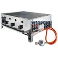 Produktbild: DEMA Gas-Pizzaofen DGB3 Edelstahl Gasbräter 3-flammig