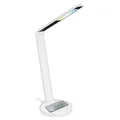 Produktbild: BRILONER - LED Schreibtischlampe mit induktiver Ladefläche, dimmbar, einstellbar von warmweiß bis kaltweiß, Tischlampe, Nachttischlampe, Tischleuchte, Home Office, Bürolampe, 18x44 cm (DxH), Weiß