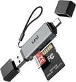 Produktbild: uni SD Kartenleser, Dual USB 3.0 USB C Stecker Kartenlesegerät, Aluminium OTG Adapter SD Card Reader Speicherkartenleser für SD/Micro SD/TF/SDHC/SDXC, iPhone 15-16/Android/Windows/macOS usw.