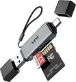 Produktbild: uni SD Kartenleser Dual USB 3.0 USB C Kartenlesegerät OTG Adapter SD MicroSD
