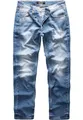 Produktbild: REPUBLIX Herren Jeans Regular Straight Fit Denim Hose Destroyed R07984 Hellblau W40/L32