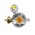 Produktbild: Gasdruckregler 50mbar, 1,5kg/h, mit Sicherheitsventil und Manometer, GZ 1/4