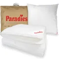 Produktbild: PARADIES Winterdecke 135x200 Set mit Kissen 80x80 - Prima Bio Winterbettdecke + Softy Top Bio medium Kopfkissen, Bettzeug 135x200 Set