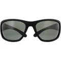 Produktbild: Polaroid Wrap Mens Rubber Schwarz Grau Polarisierte Sonnenbrille