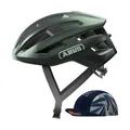 Produktbild: ABUS Rennradhelm PowerDome ACE - mit ABUS Race Cap - leichter Fahrradhelm mit cleverem Belüftungssystem - Made in Italy - für Damen und Herren - Grün, Größe L