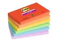 Produktbild: Post-it Super Haftnotizen 76 x 127 mm Blau, Grün, Orange, Rot, Violett, Gelb Rechteckig Einfarbig 6 Blöcke mit 90 Blatt