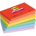 Produktbild: Post-it Haftnotizen Super Sticky Playful, bunt, 76 x 127mm, selbstklebend, 6x 90 Blatt
