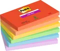 Produktbild: Post-it Super Sticky Notes Haftnotizen 76x127 mm 90 Blatt 6 Blöcken extra stark