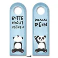 Produktbild: Bitte nicht stören Türhänger 3er Set aus Filz mit niedlichem Panda witziger Türanhänger mit Pandabär für Kinder und Junggebliebene Pandafans für das Kinderzimmer