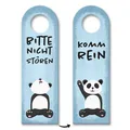 Produktbild: Bitte nicht stören Türhänger 3er Set aus Filz mit niedlichem Panda