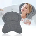 Produktbild: Badewannenkissen Grau L - Badekissen für Badewanne - ergonomisches Nackenkiss...