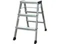 Produktbild: Rolly Doppel-Klapptritt, 2 x 3 Stufen, alufarben