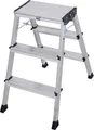 Produktbild: Krause 130068 Monto Doppel-KlappTritt, Aluminium, 2x3 Stufen