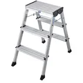 Produktbild: KRAUSE Klapptritt MONTO Rolly silber 2x 3 Stufen, H: 75,0 cm